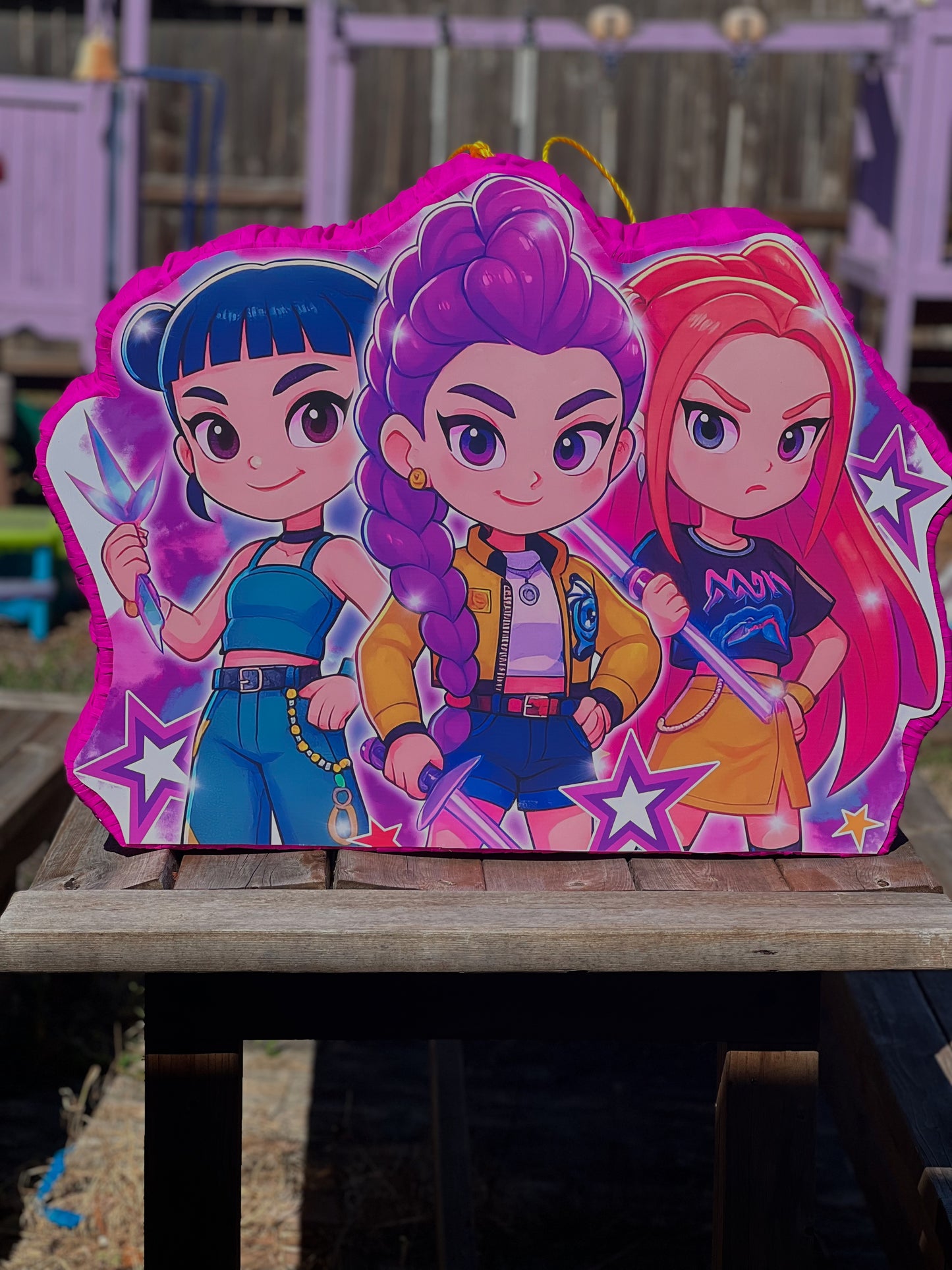 Demon hunters young girls piñata