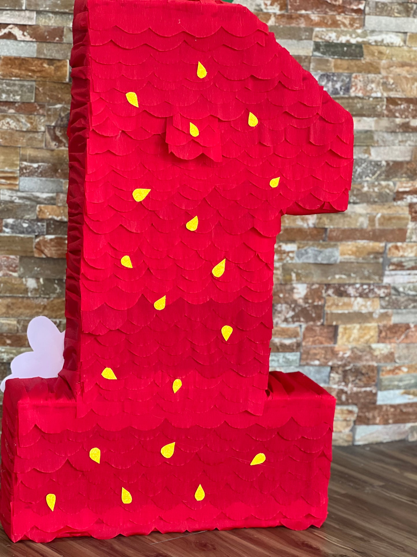 Number Strawberry piñata