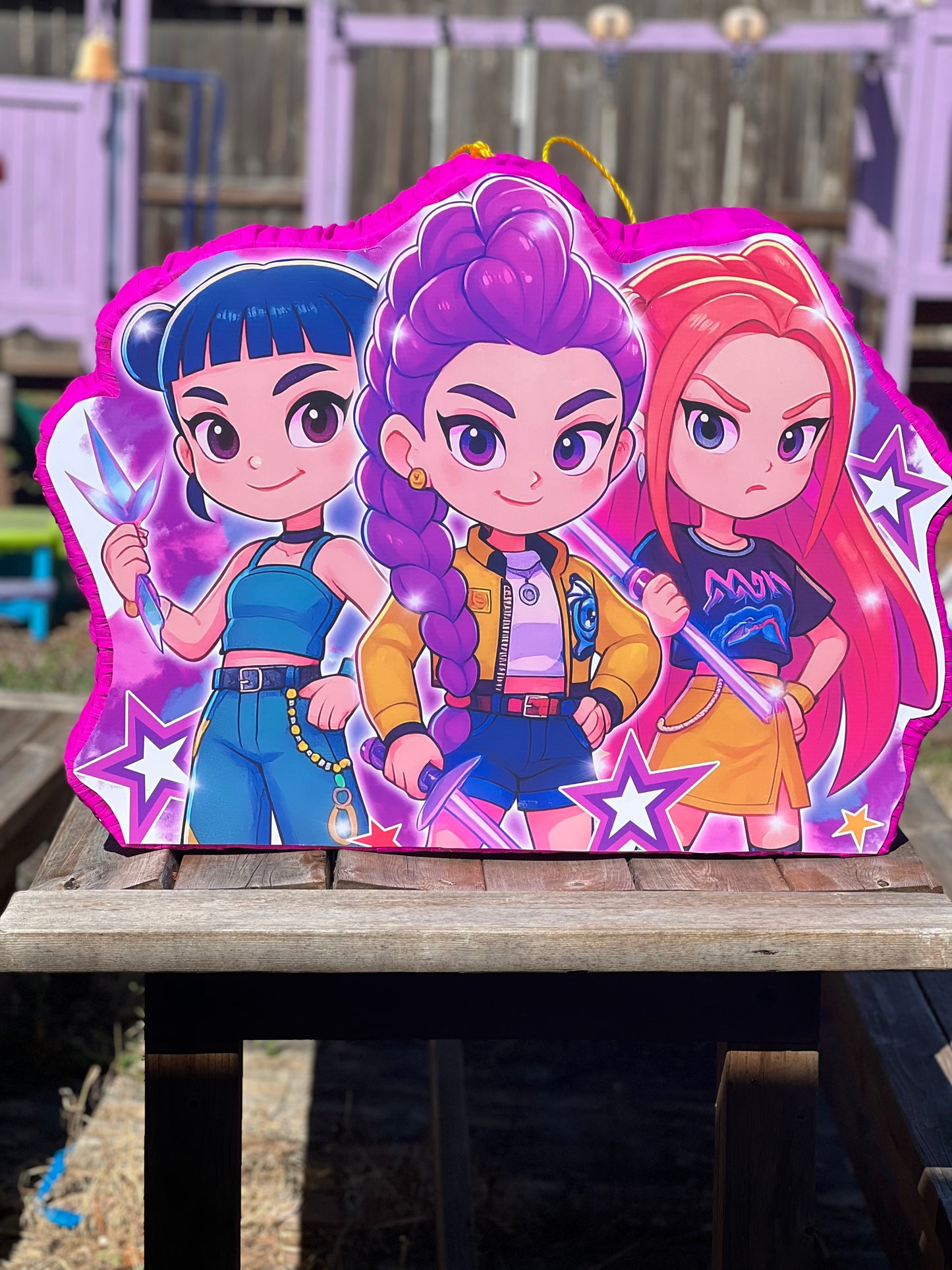 Demon hunters young girls piñata